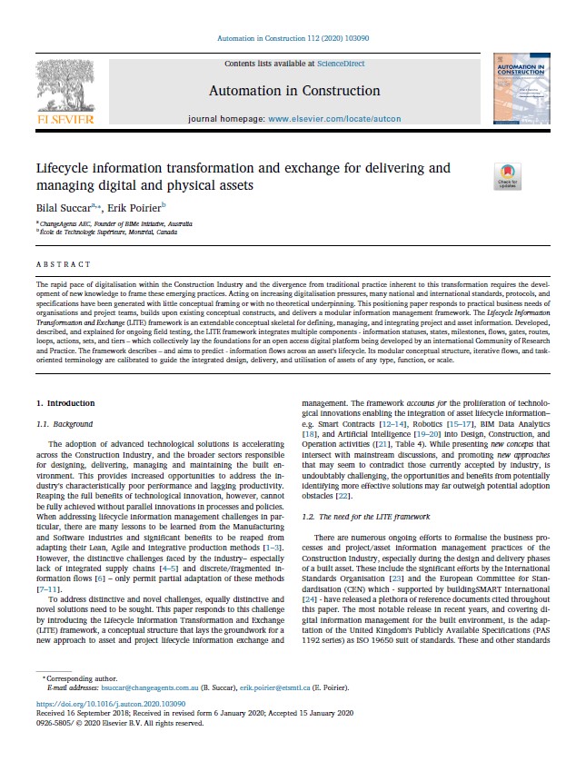 Lifecycle Information Transformation And Exchange For Delivering And Managing Digital And Physical Assets