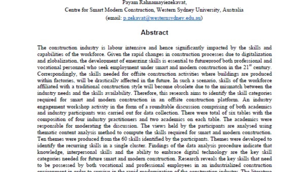 _Skills Required for Offsite Construction