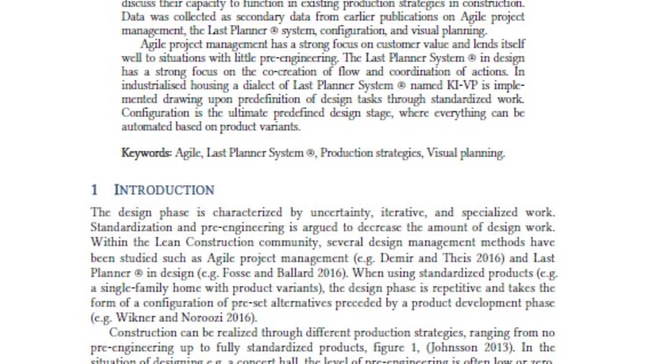 _The Effect Of Pre-Engineering On Design Management Methods