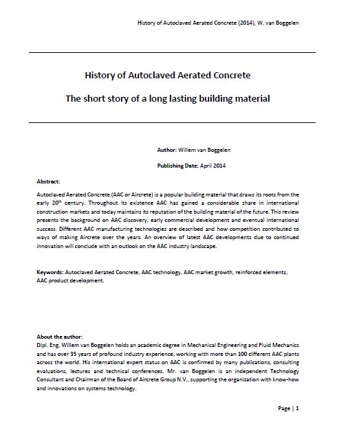 History Of Autoclaved Aerated Concrete – The Short Story Of a Long Lasting Building Material